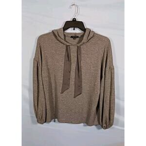 1.STATE Hoodie Women's Small Long Sleeve Sweatshirt Gray Rayon Blend